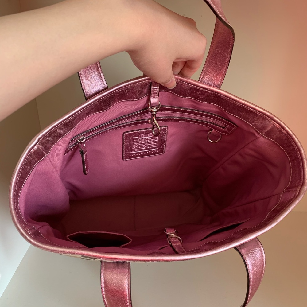 Vintage Coach Extra large pink tote - Picture 7 of 15